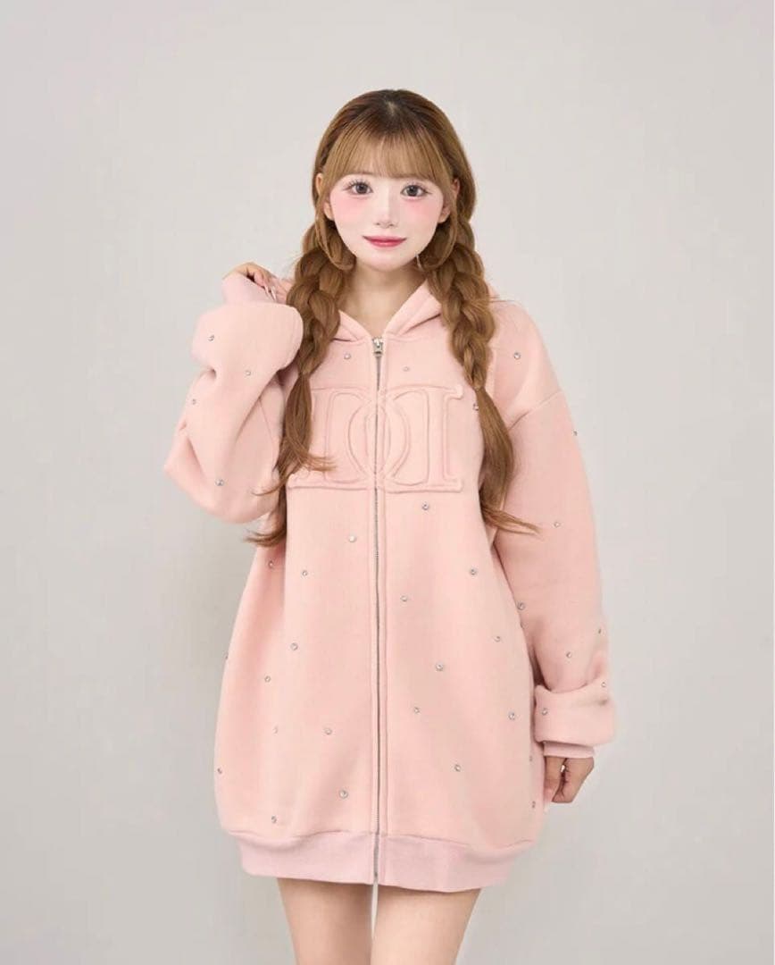 Darich ダーリッチ　DDロゴビジュージップパーカー　PNK ピンク