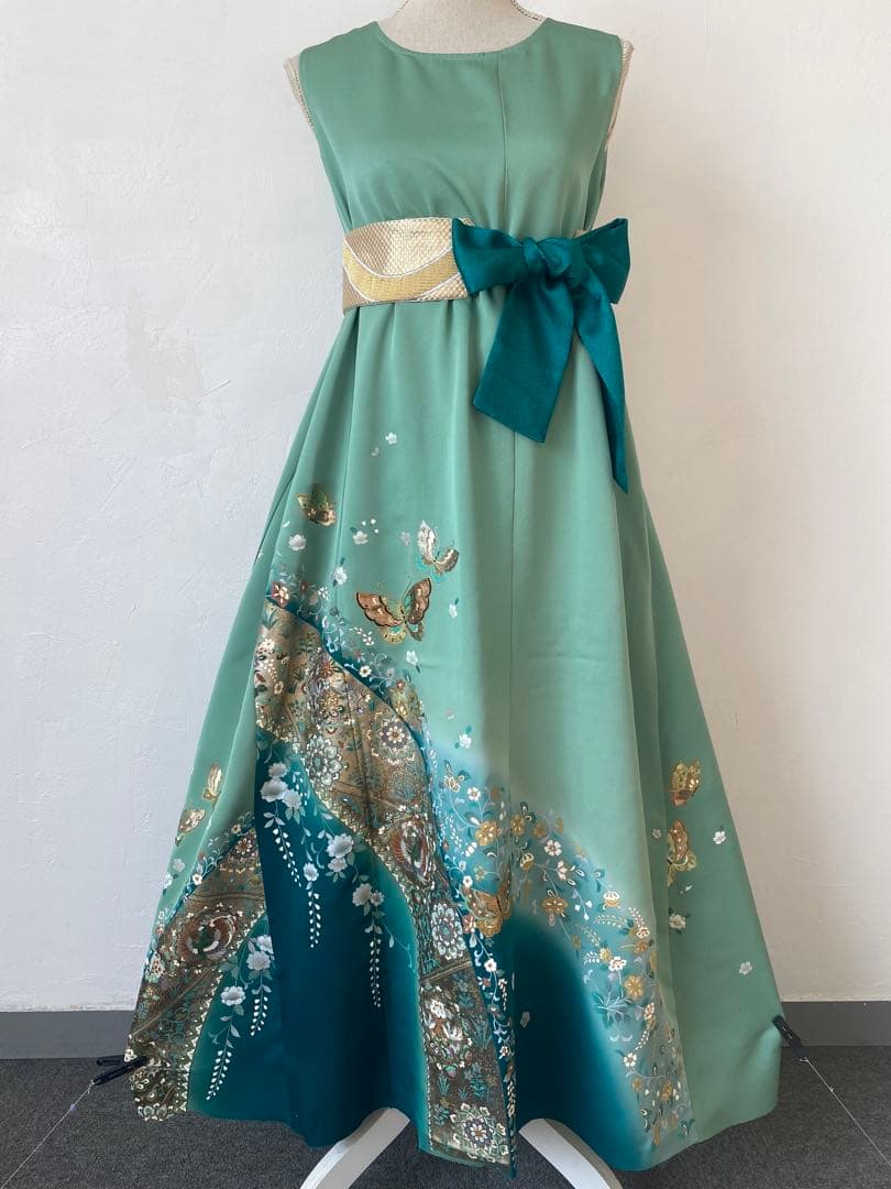 3244 着物　リメイク　ドレス　ワンピース