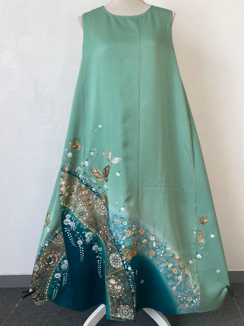 3244 着物　リメイク　ドレス　ワンピース