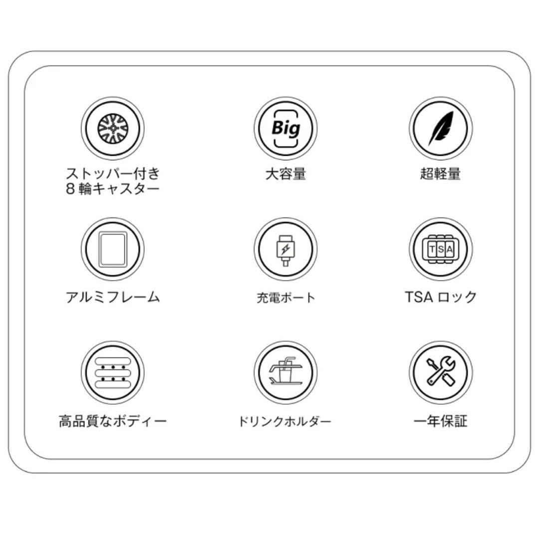 TANOBI スーツケース キャリーケース Mサイズ