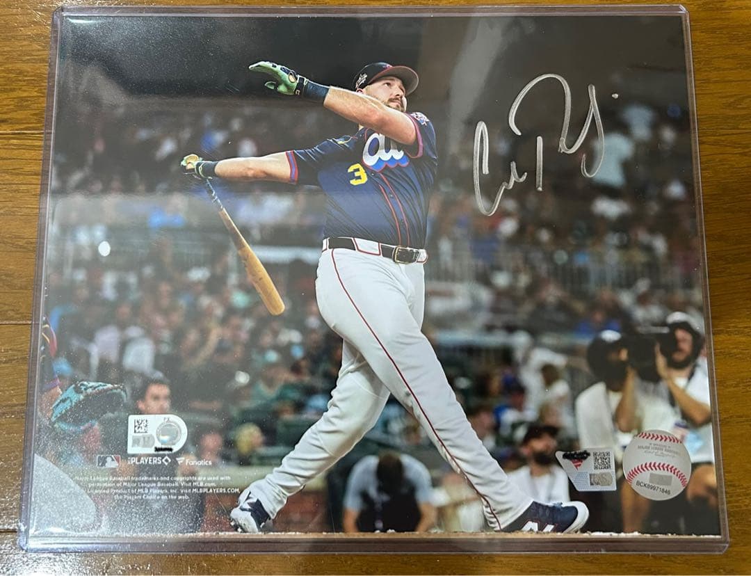 マリナーズ　HR王　カルローリー　直筆サインフォト　Cal Raleigh