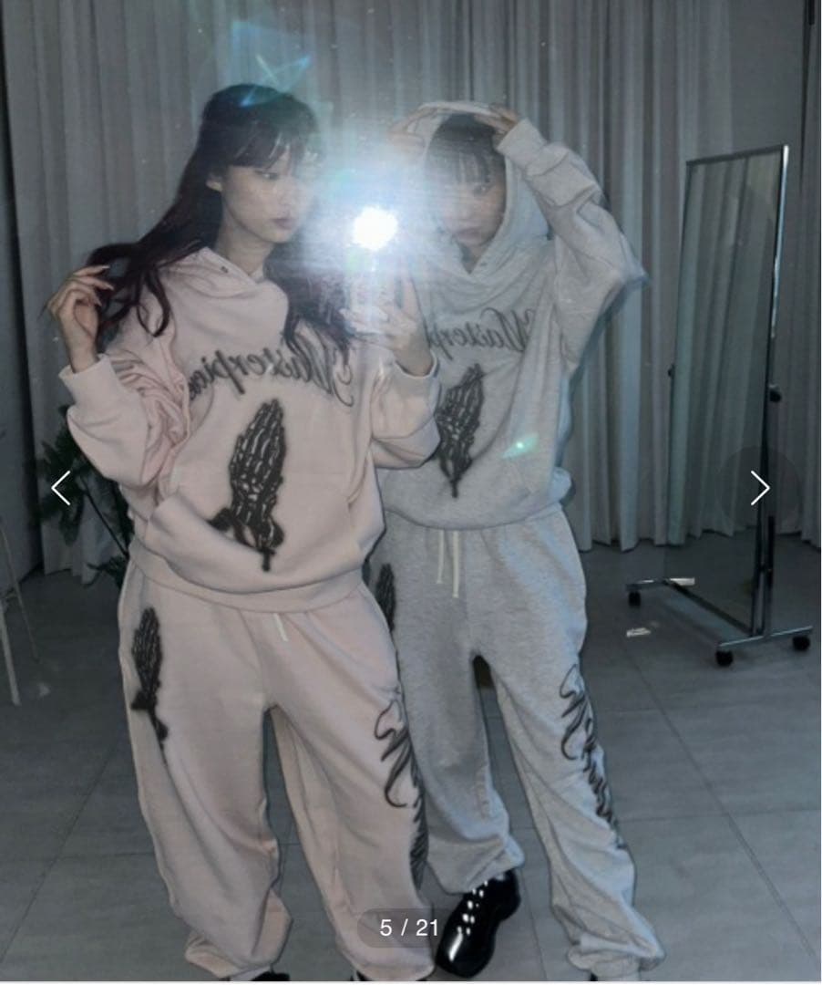 sculptor Praying Hoodie(Ash sage)セットアップ