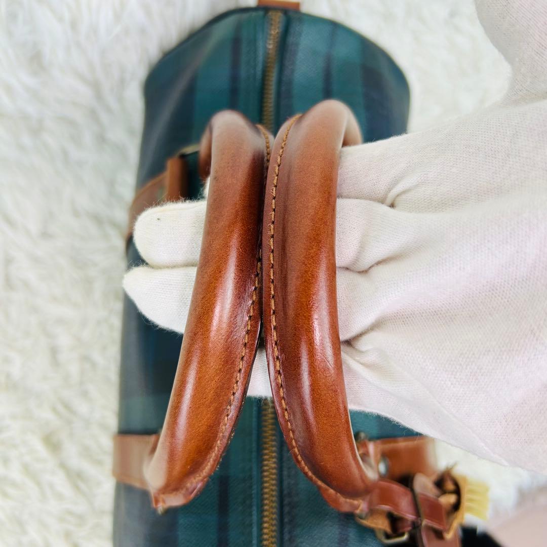 ✨美品 ポロラルフローレン ブラックウォッチ柄　ミニ ボストンバック