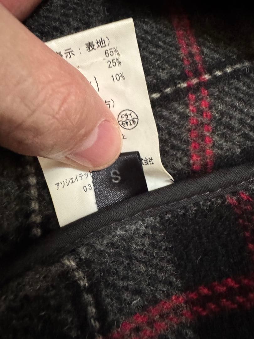 グローバーオール　ブラックダッフルコート　サイズS