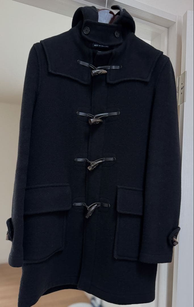 グローバーオール　ブラックダッフルコート　サイズS