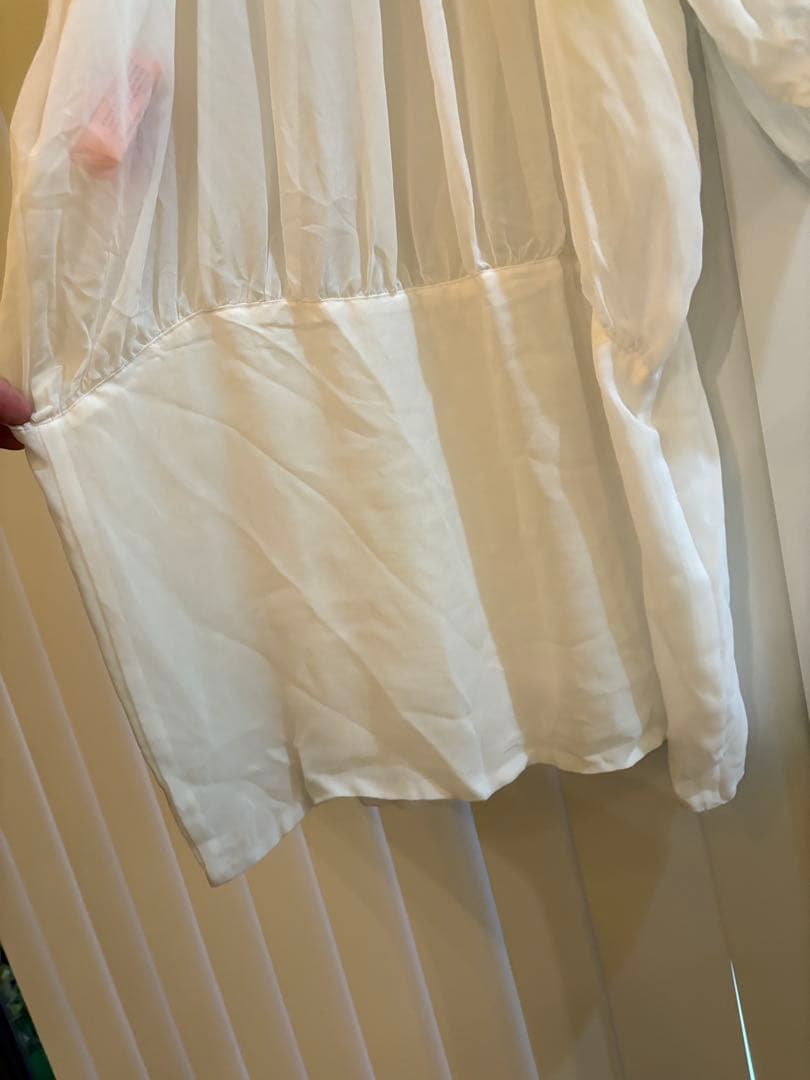 コムデギャルソン ホワイト シフォン チュニック 五分袖