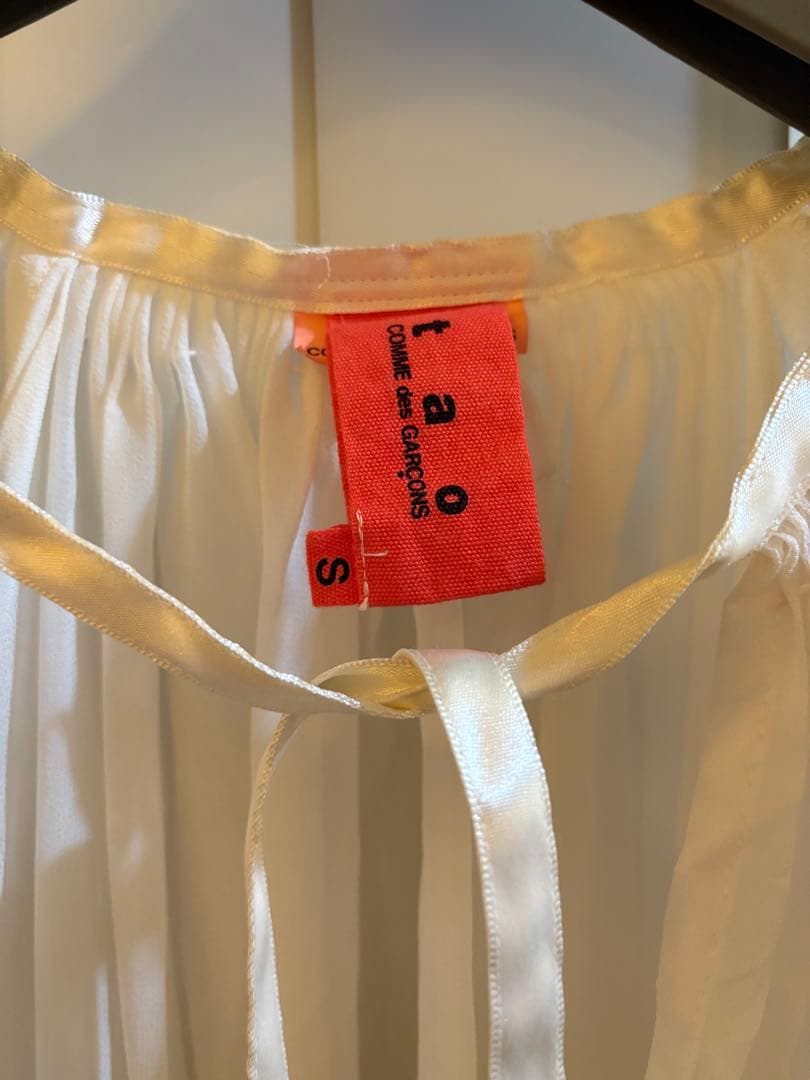 コムデギャルソン ホワイト シフォン チュニック 五分袖