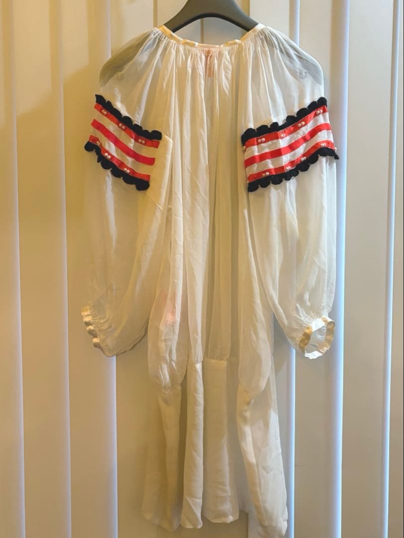 コムデギャルソン ホワイト シフォン チュニック 五分袖