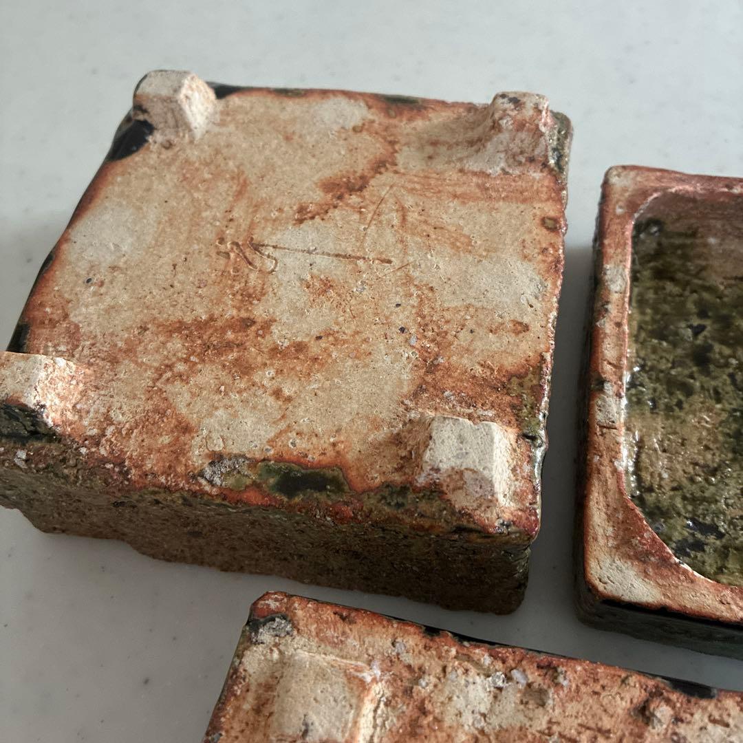 陶芸家　金本卓也氏　奈良県　陶器　二段お重　織部