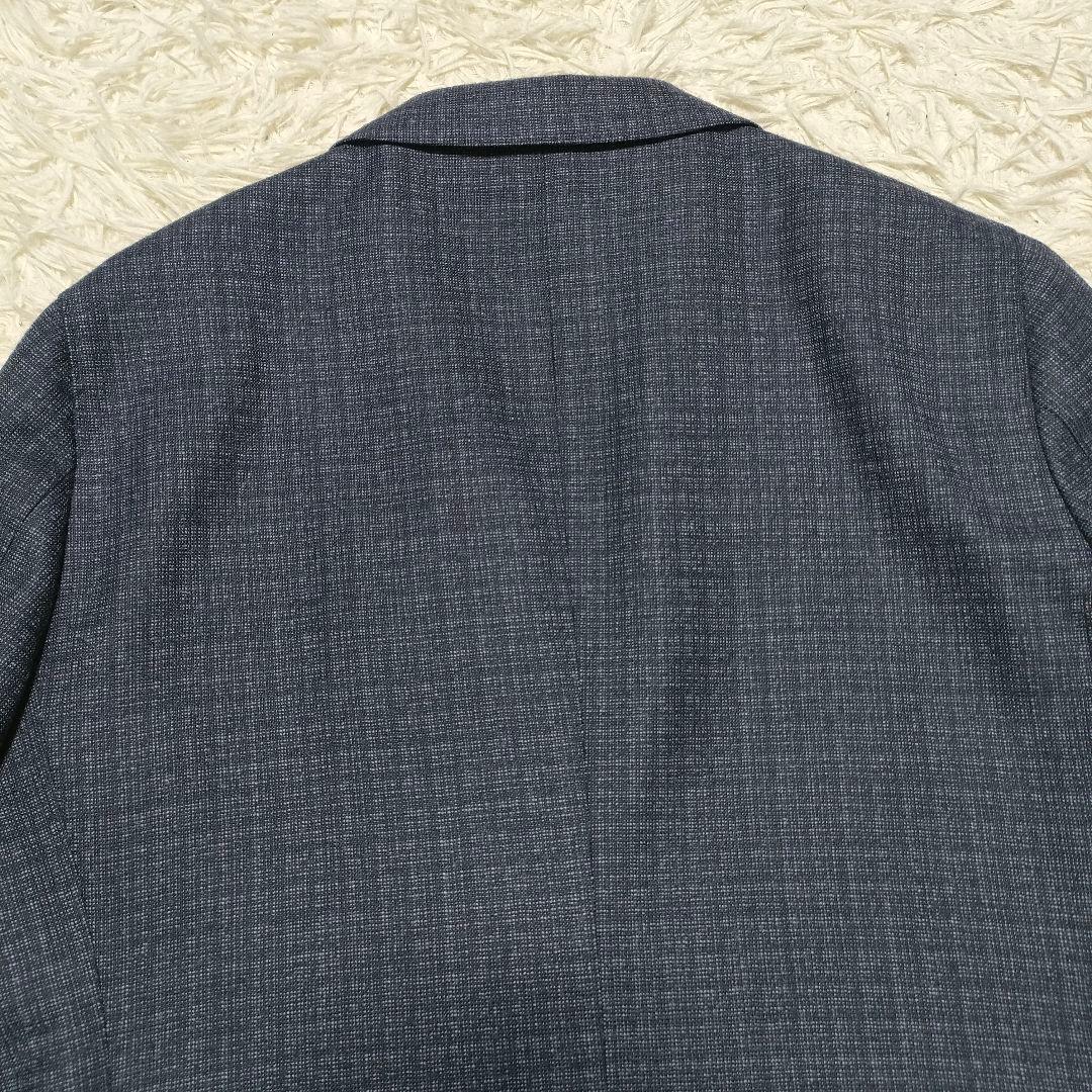 美品　裏地ペイズリー　スーツセレクト　3ピース　スーツ　紺　メンズ　AB7　XL