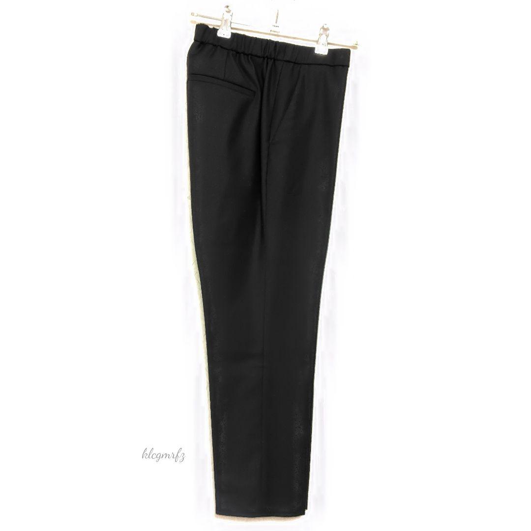 美品 Theory ウール フランネル プルオン パンツ 後ろゴム 黒 セオリー