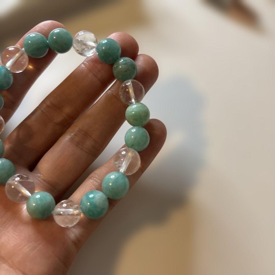 アマゾナイトとヒマラヤ水晶たん！ズンとくる！