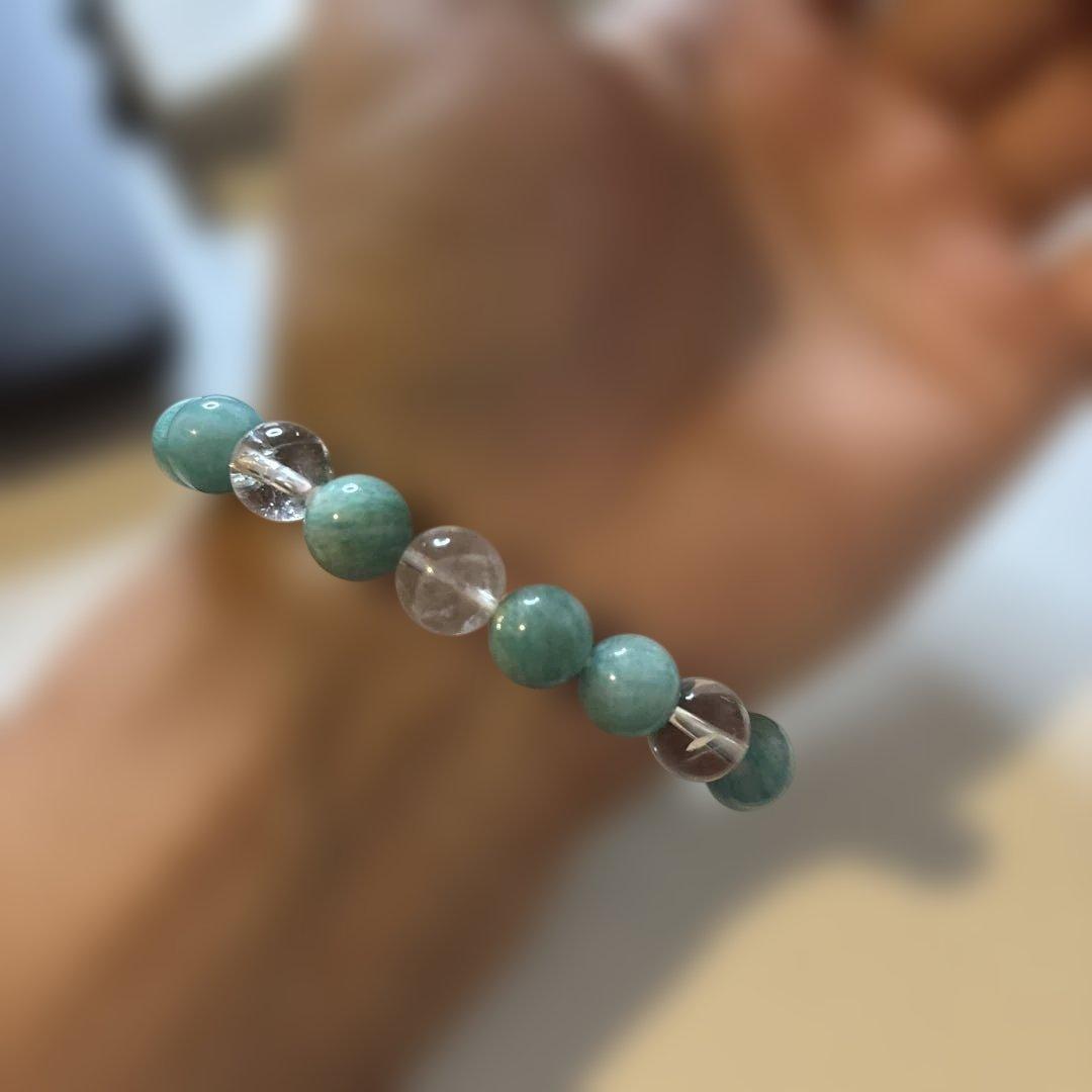 アマゾナイトとヒマラヤ水晶たん！ズンとくる！