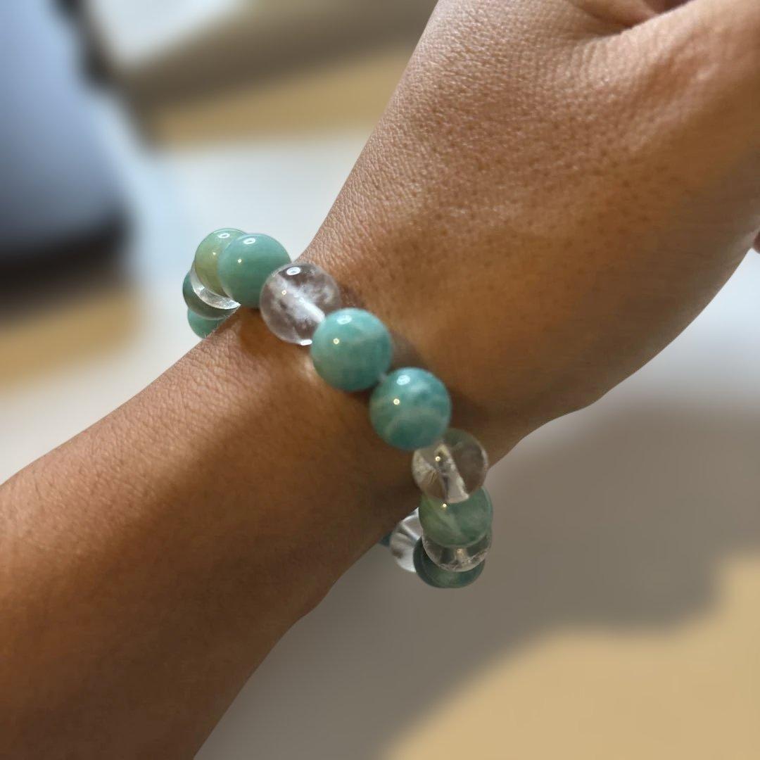 アマゾナイトとヒマラヤ水晶たん！ズンとくる！