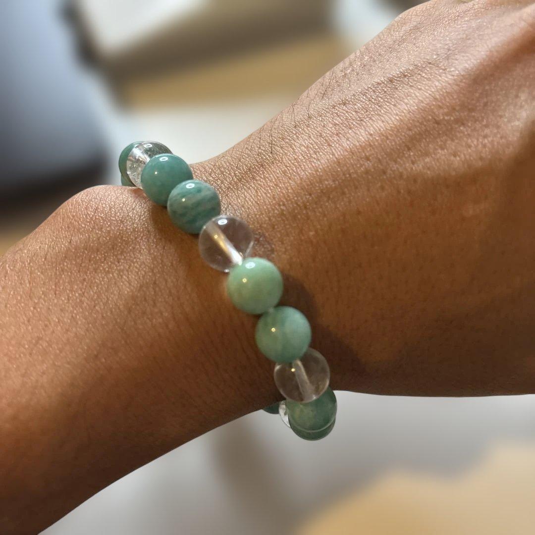 アマゾナイトとヒマラヤ水晶たん！ズンとくる！