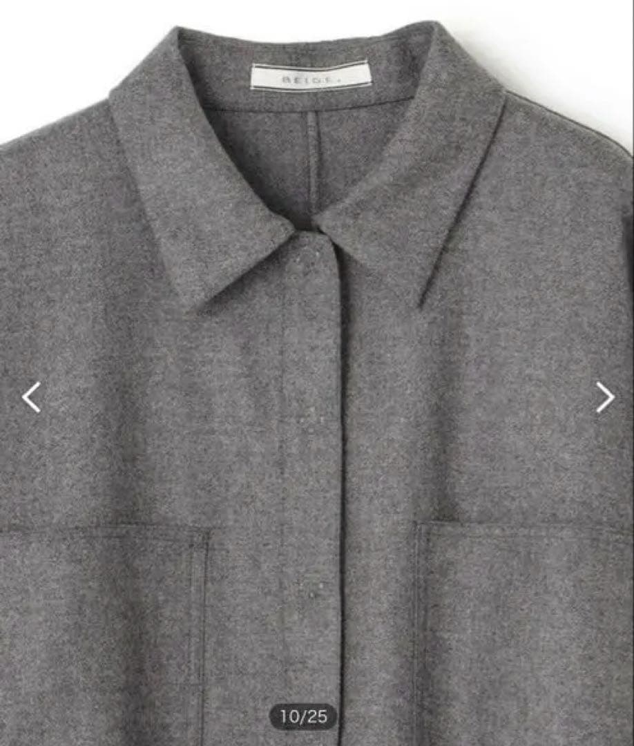 ベイジ beige GIEN シャツドレス グレー 新品 2サイズ