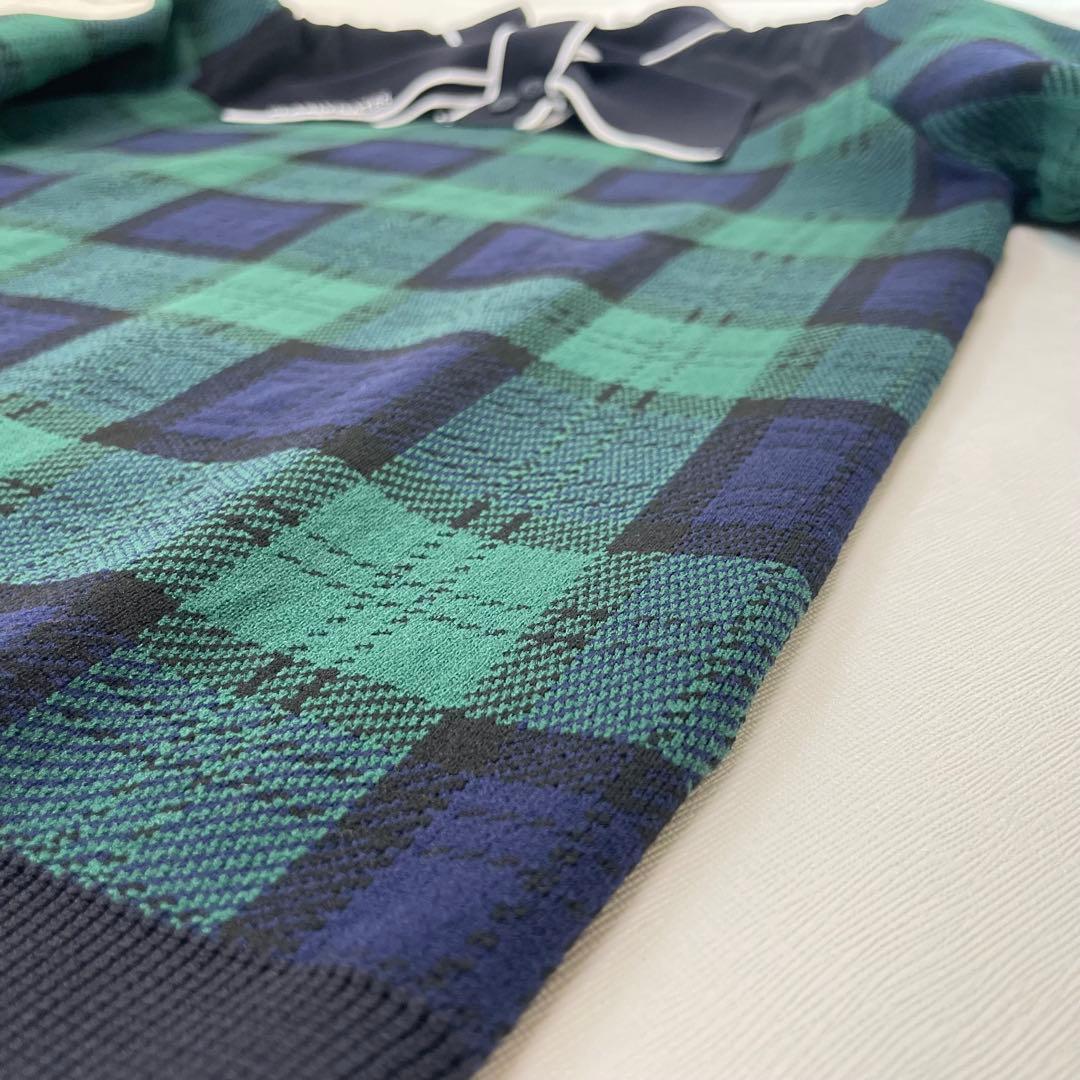 秋冬にも可愛く着れる♡パーリーゲイツ☆リボン&チェック柄ニット【未使用品】0