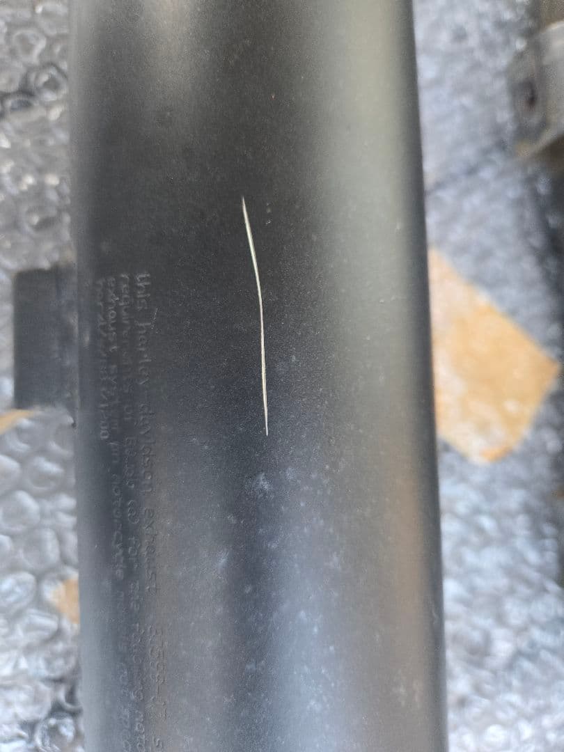 ハーレースポーツスター　スクリーミンイーグルマフラー　ヒートシールド　ブラック