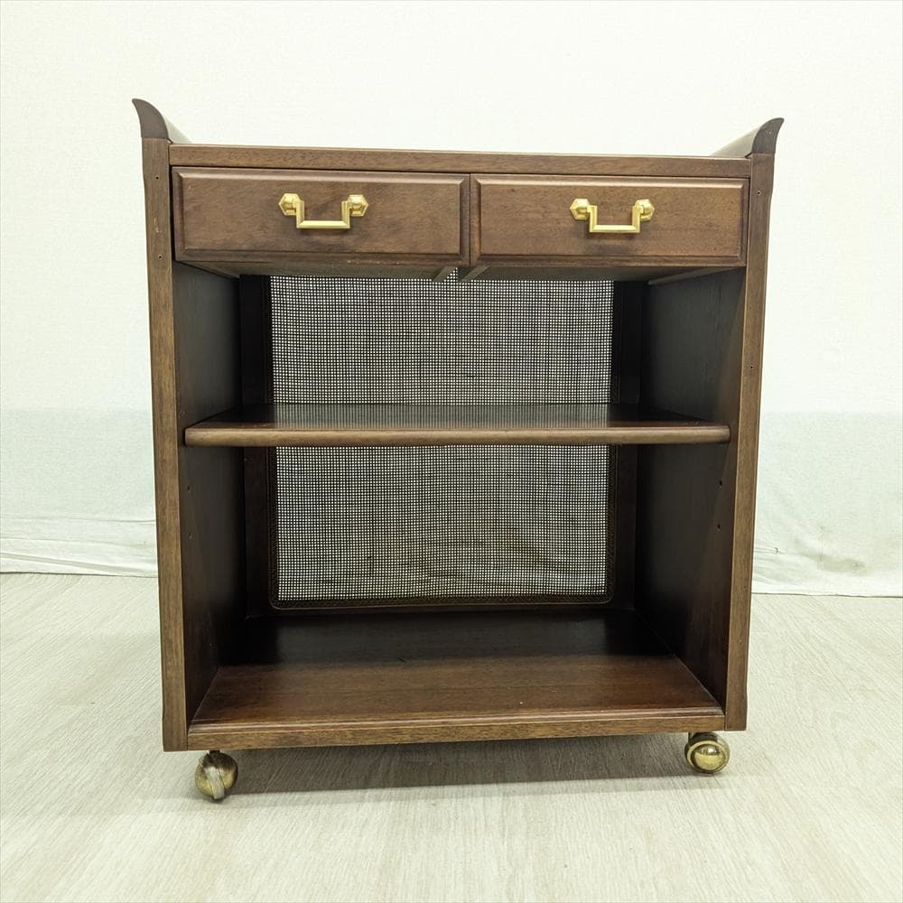 マルニ　地中海　キャスター付きワゴン　キャビネット　ラック　飾り棚　レンジ台