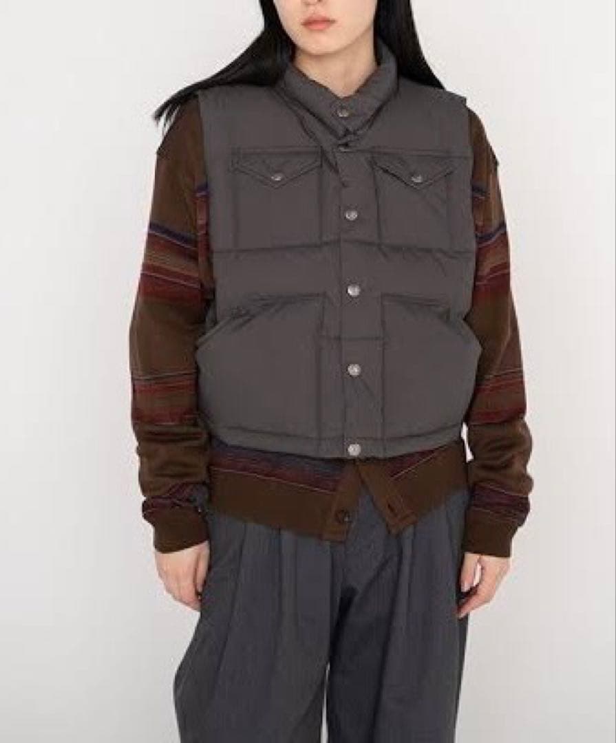 【ほぼ新品】WSサイズ ノースフェイス パープルレーベル ダウンベスト ナナミカ