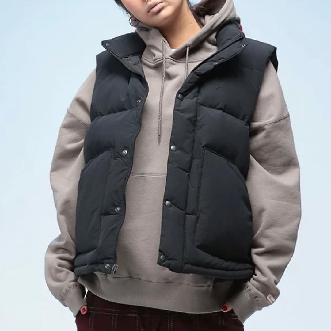 【ほぼ新品】WSサイズ ノースフェイス パープルレーベル ダウンベスト ナナミカ