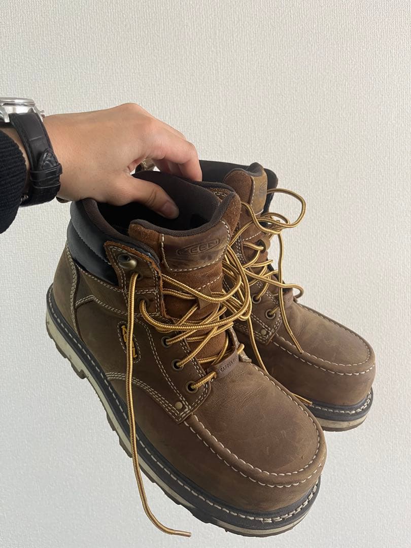 KEEN UTILITY ブラウン ワークブーツ、安全靴、キーン