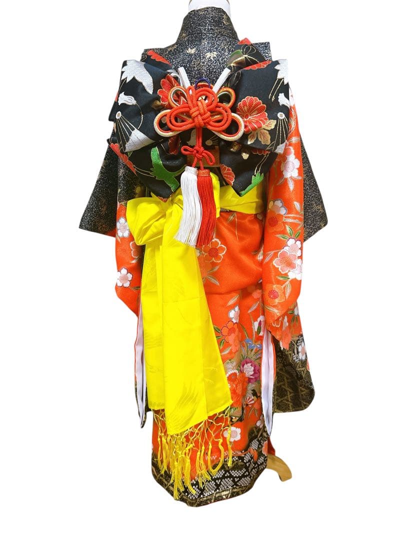 お買い得品♡七五三　7歳　女の子　フルセット　一式　朱色　黒