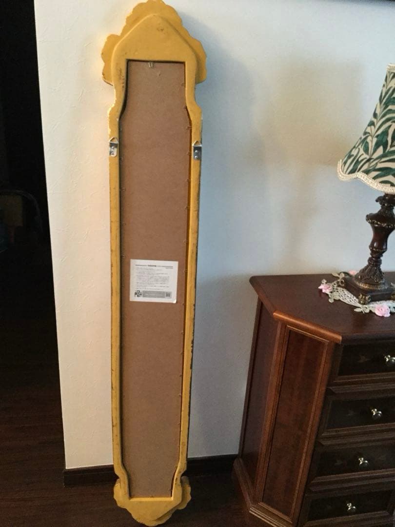 yossy アンティーク調 壁掛け スリムミラー 姿見鏡