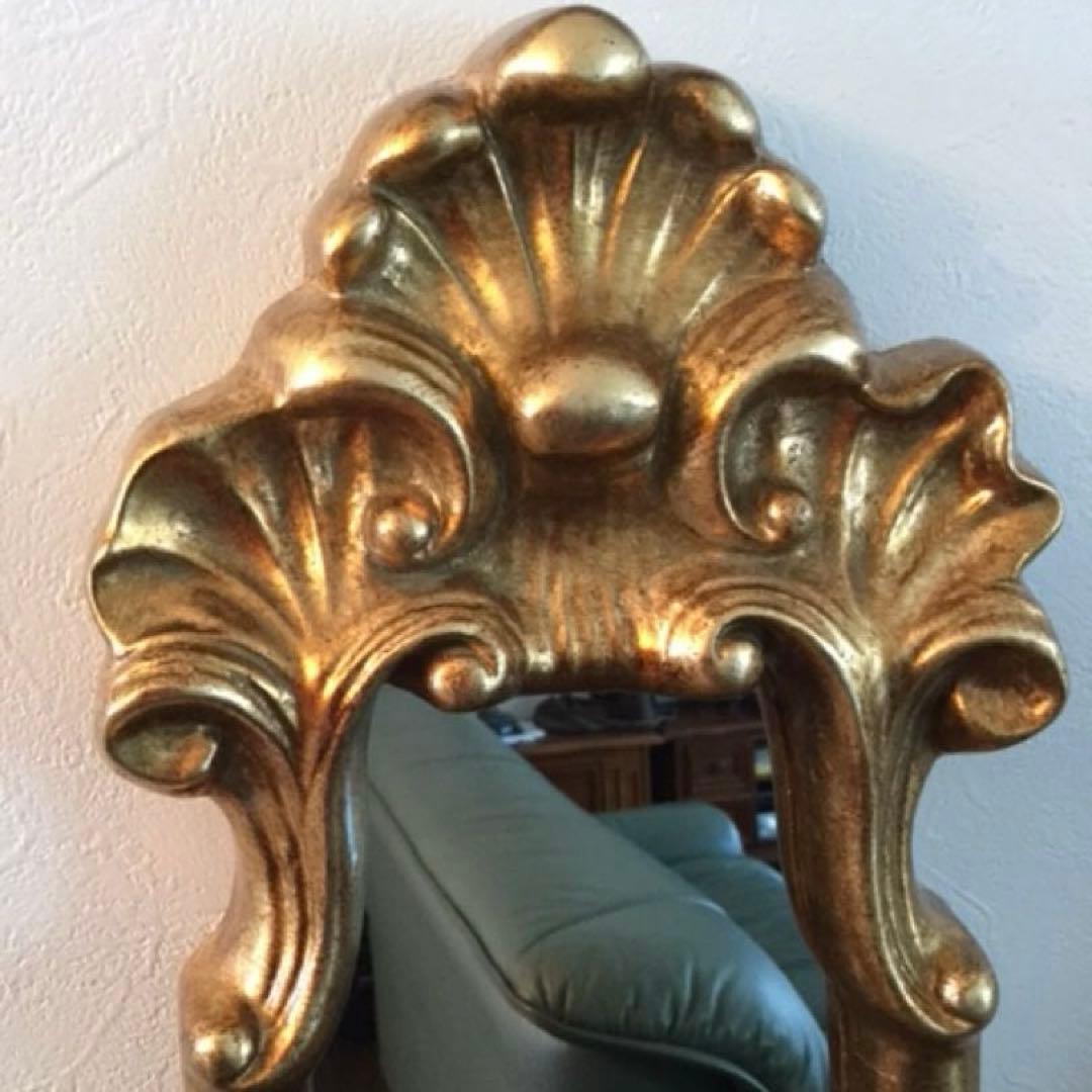 yossy アンティーク調 壁掛け スリムミラー 姿見鏡