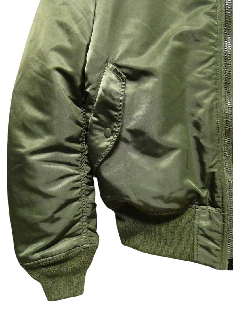 オーバーシルエット！ビッグサイズXL！アルファMA-1フライトジャケット緑