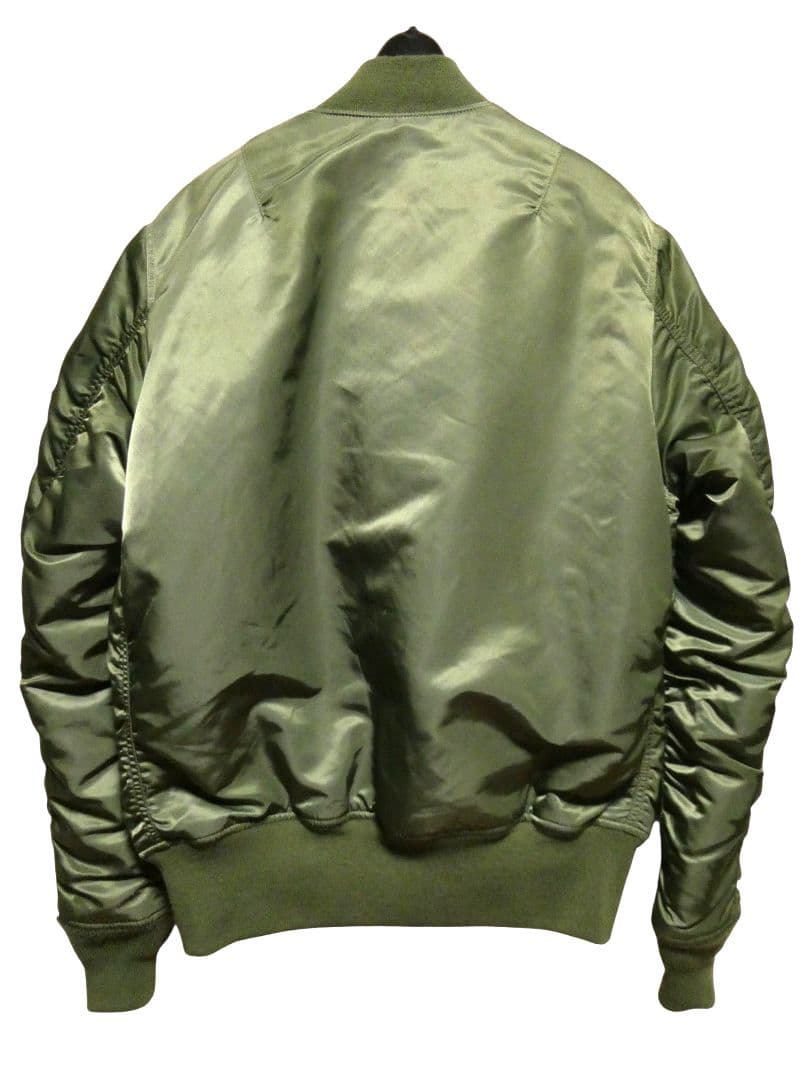 オーバーシルエット！ビッグサイズXL！アルファMA-1フライトジャケット緑