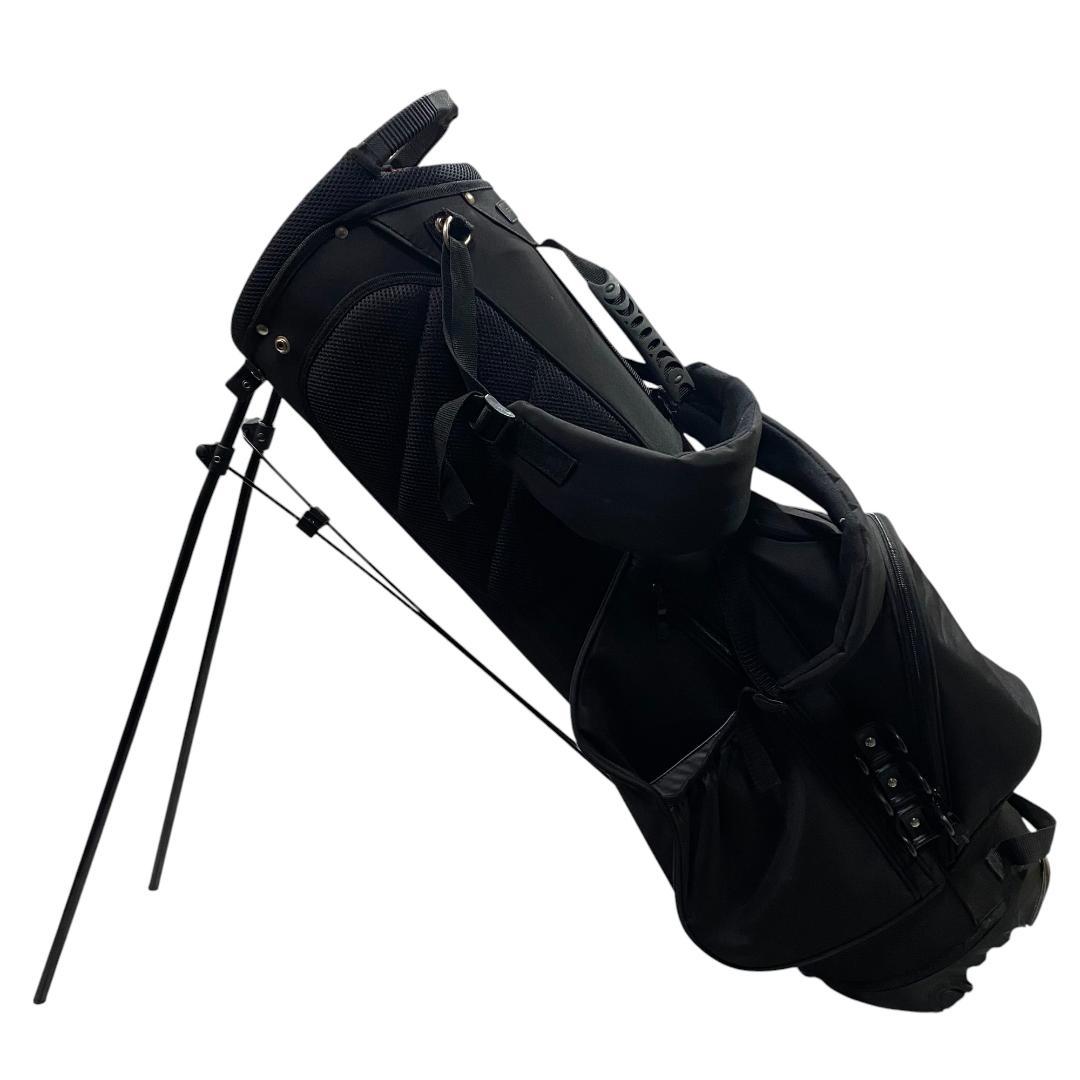 フード付き スタンド キャディバッグ ブラック 9型 7分割 ゴルフ