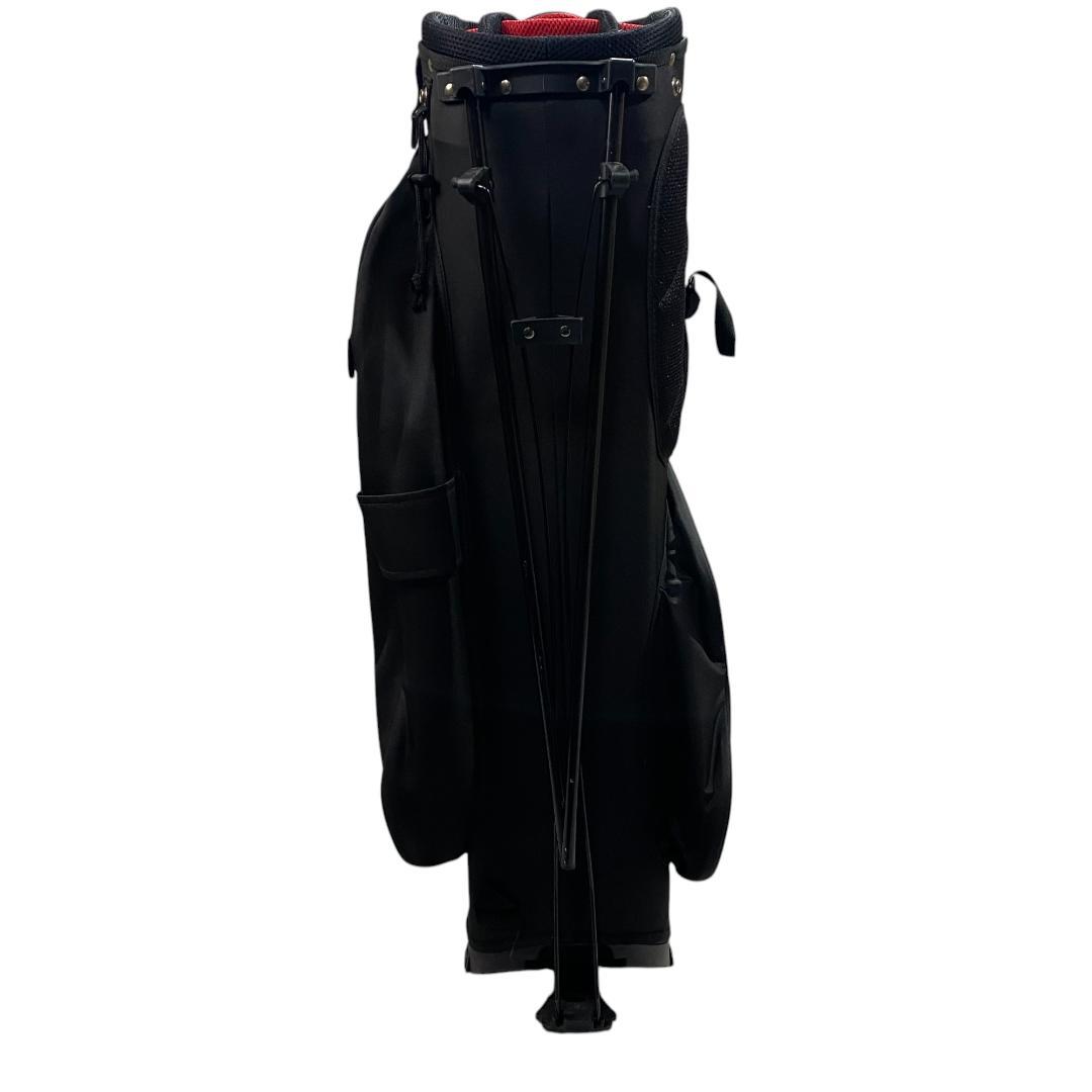 フード付き スタンド キャディバッグ ブラック 9型 7分割 ゴルフ