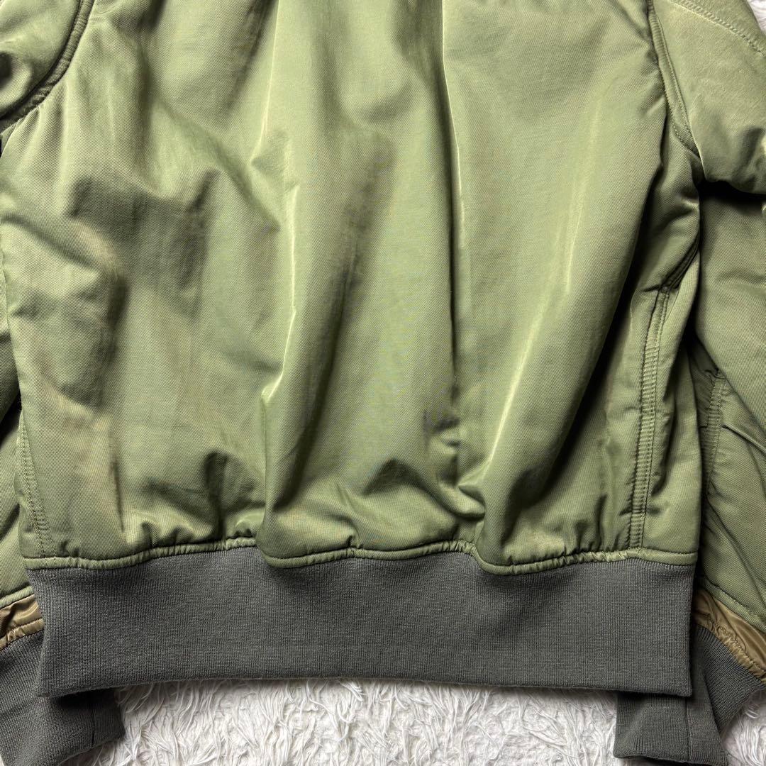 極美品　バルデ77 MA-1 中綿ジャケット アウター 2 カーキ メンズ