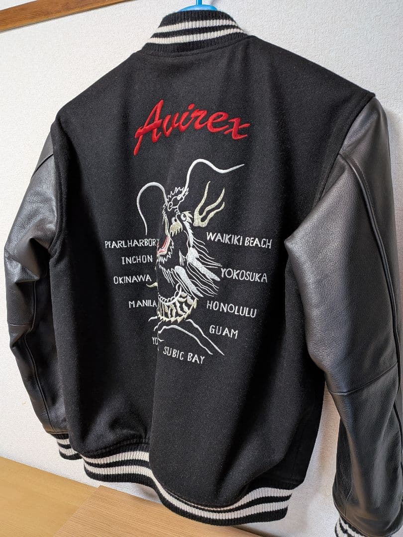 【豪華オマケ付】美品　AVIREX　スタジャン　Lサイズ　スカジャン　黒