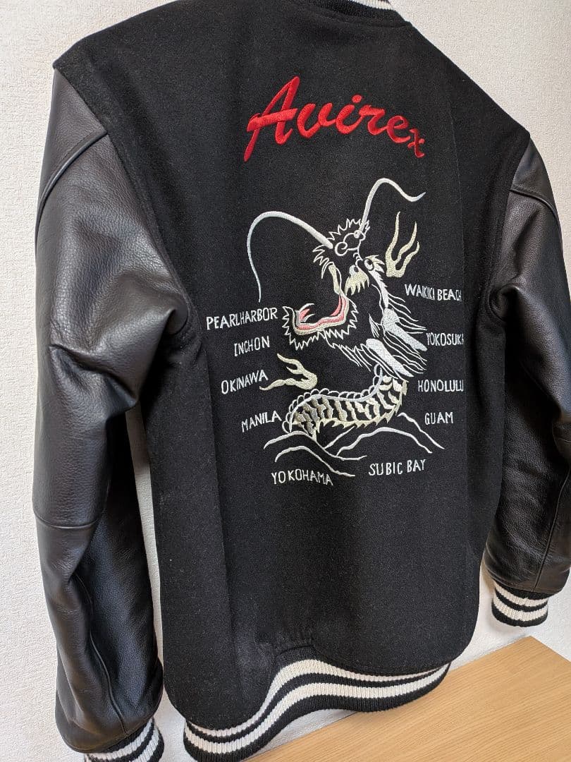 【豪華オマケ付】美品　AVIREX　スタジャン　Lサイズ　スカジャン　黒