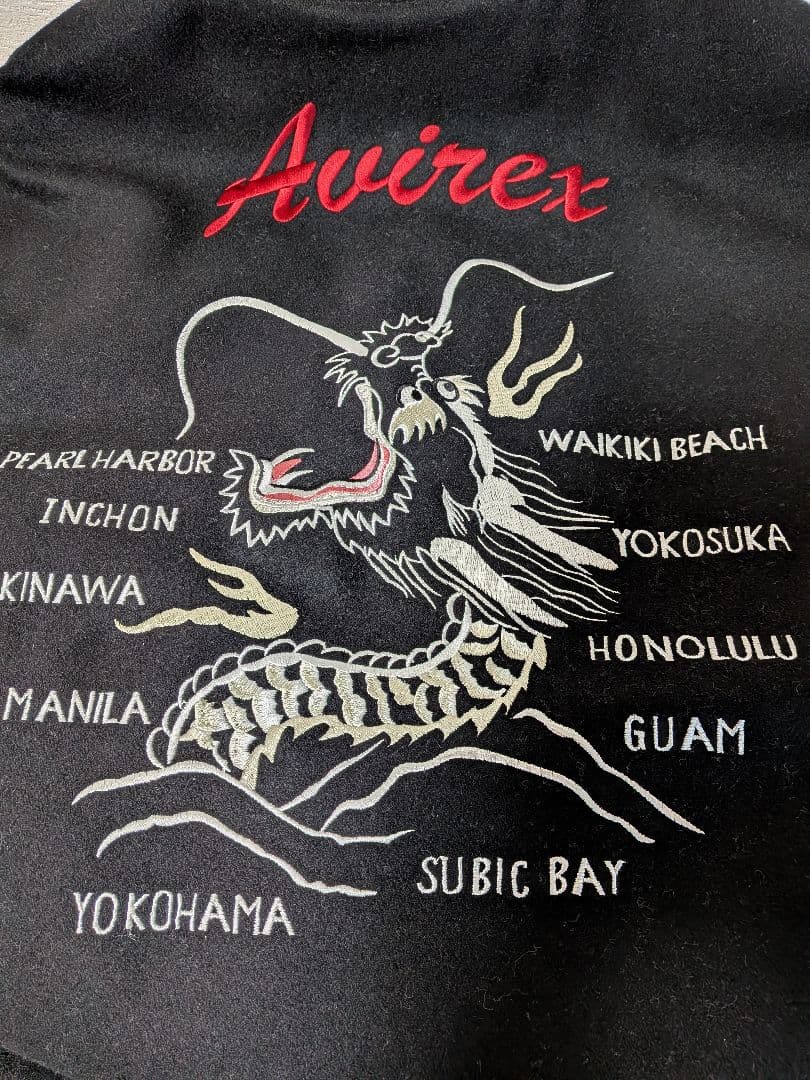 【豪華オマケ付】美品　AVIREX　スタジャン　Lサイズ　スカジャン　黒