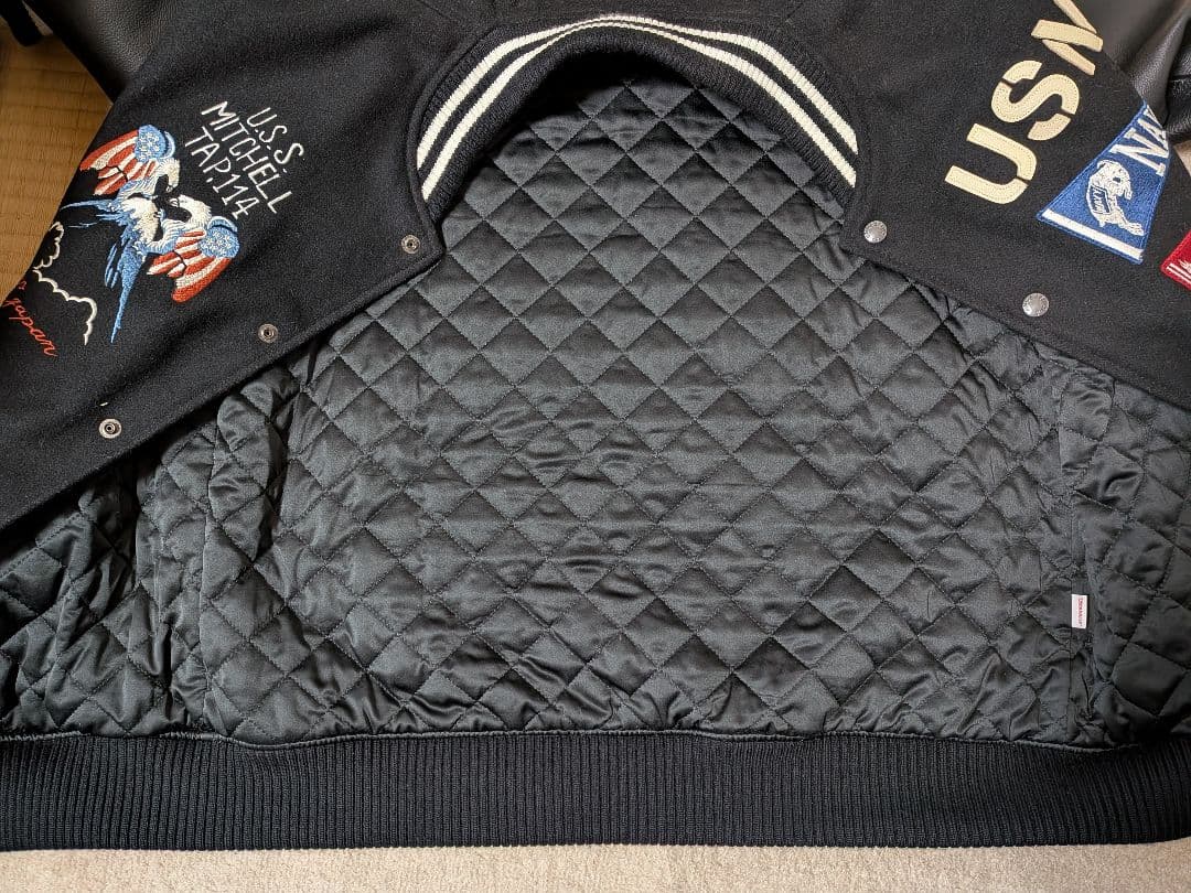 【豪華オマケ付】美品　AVIREX　スタジャン　Lサイズ　スカジャン　黒