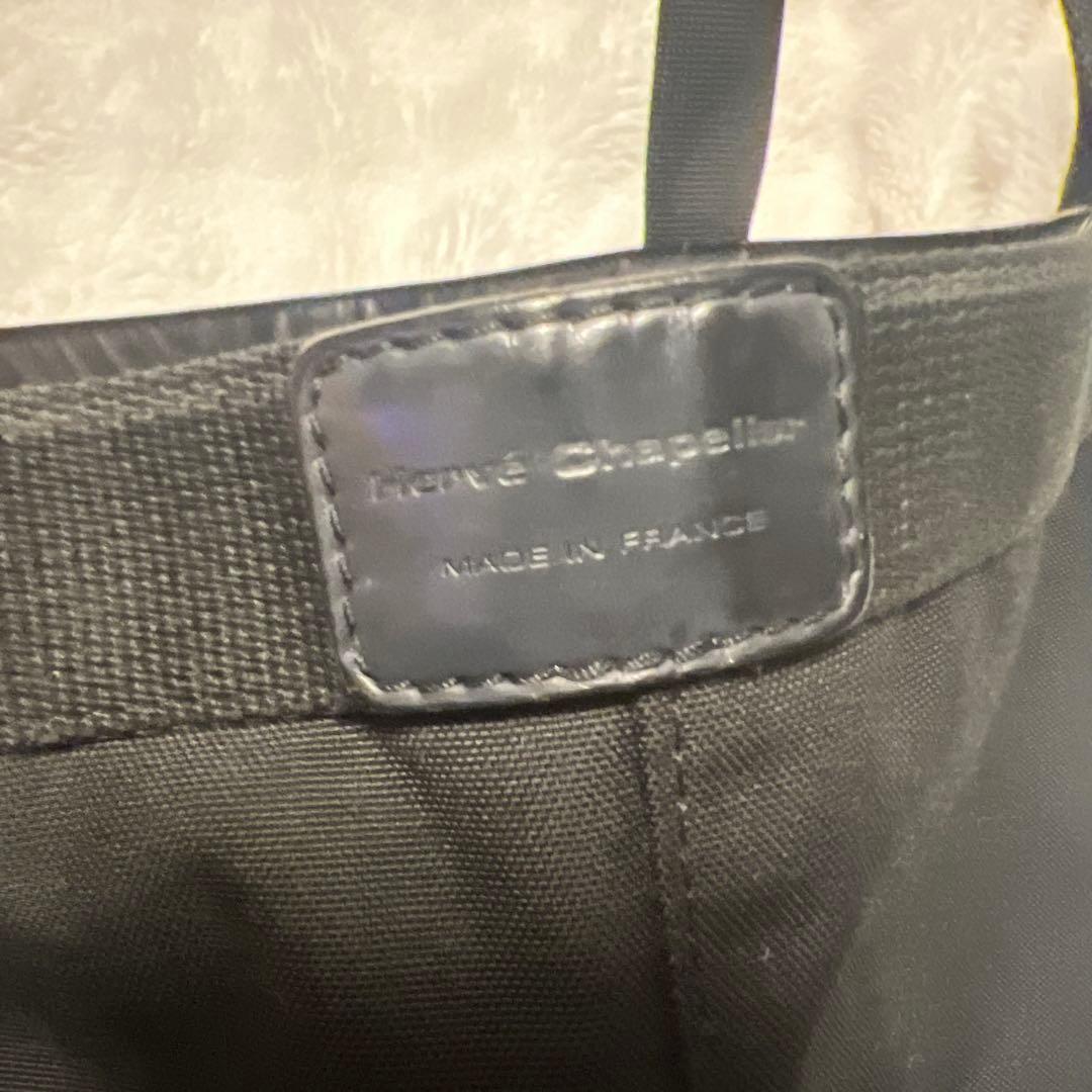 Herve Chapelier 舟型トートM 707C ノワール×ノワール