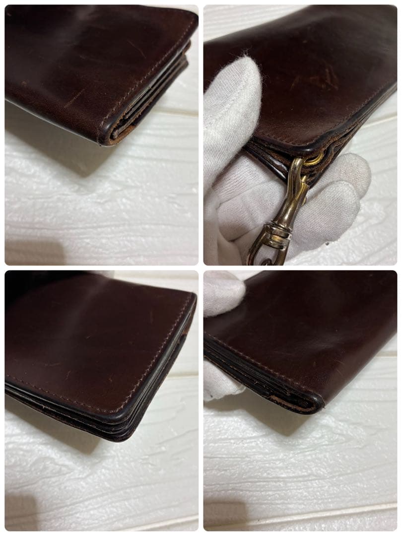 Sch￼ott ブラウンレザー ウォレットチェーン　ショット