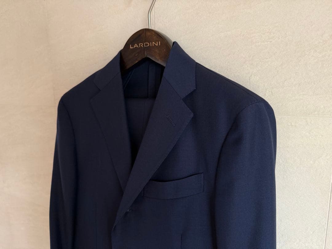 LARDINI ラルディーニ ネイビー 3B1 モヘアウールスーツサイズ48