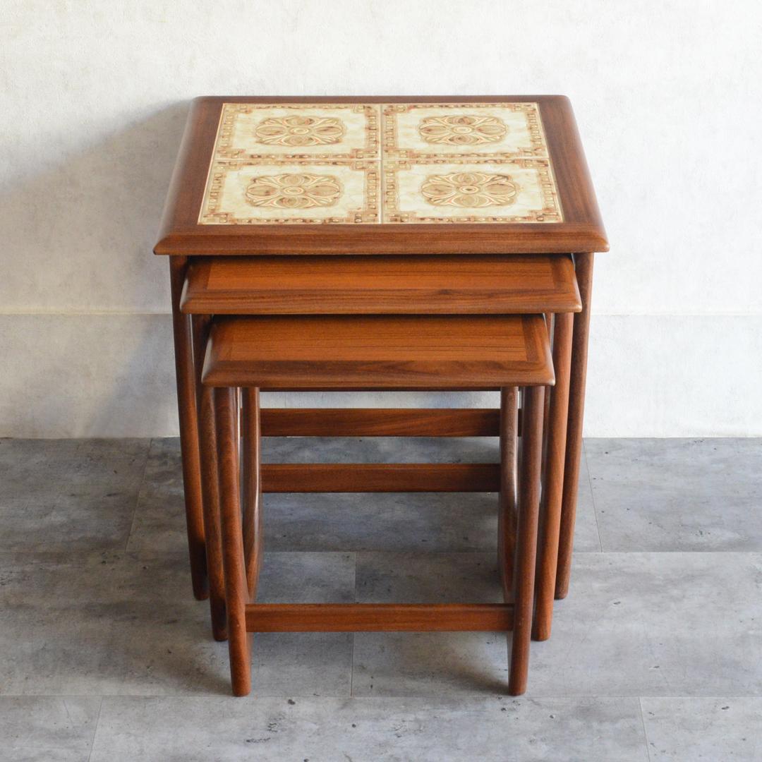 G-PLAN ヴィンテージ タイルトップ ネストテーブル チーク サイドテーブル