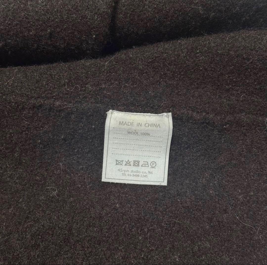 45R ダークブラウン ダブルブレストコート