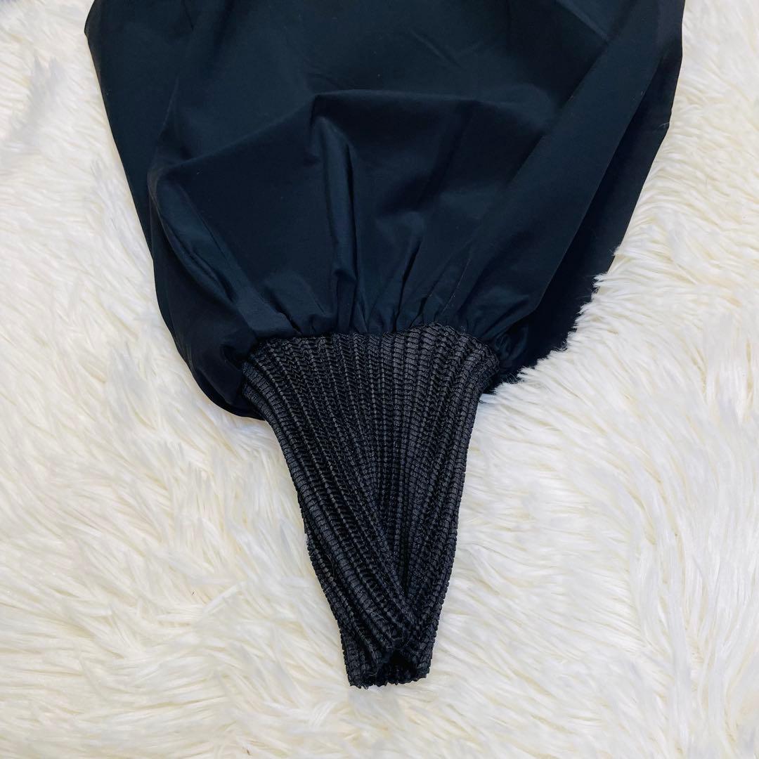 SPECCHIO ボリューム袖　Aラインワンピ　シャトルプリーツ　ドッキング