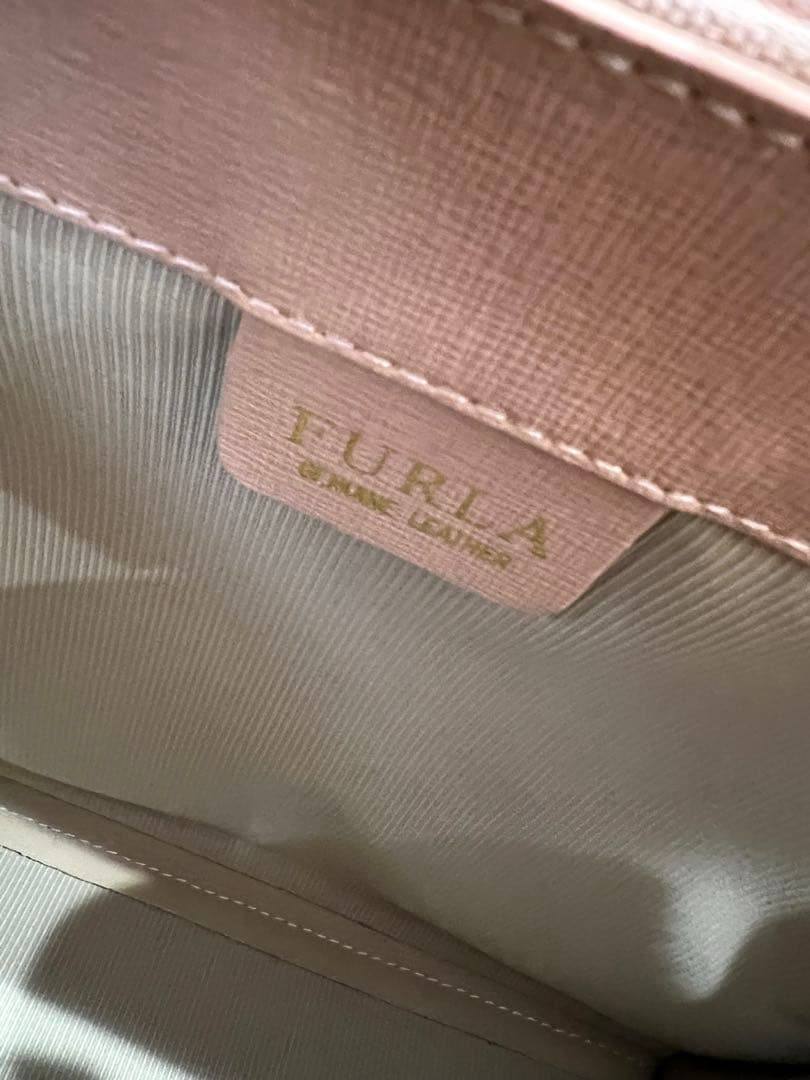 【美品】FURLA ピンク サリートートバッグ S チャーム付き