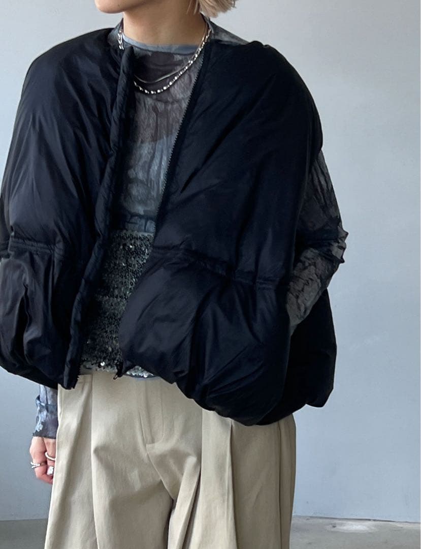 chuclla チュクラ　ラウンドボリューム　ダウンベスト　ブラック