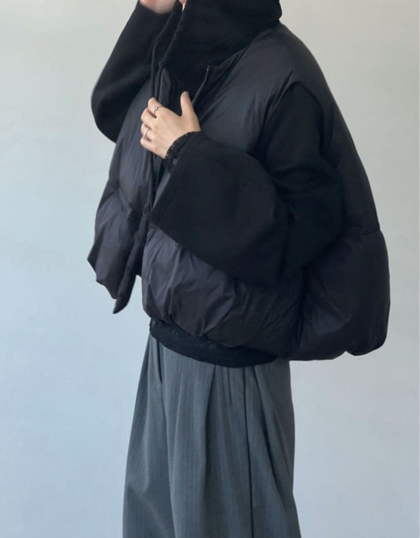 chuclla チュクラ　ラウンドボリューム　ダウンベスト　ブラック