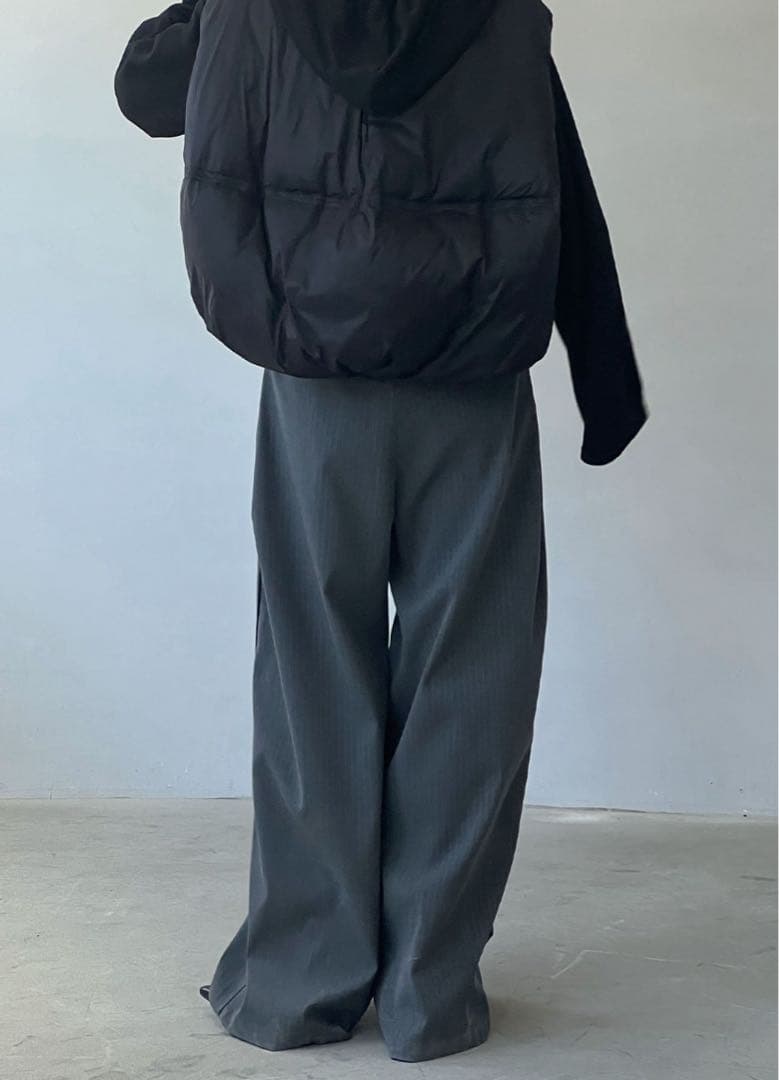 chuclla チュクラ　ラウンドボリューム　ダウンベスト　ブラック