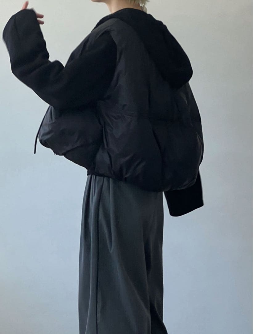 chuclla チュクラ　ラウンドボリューム　ダウンベスト　ブラック