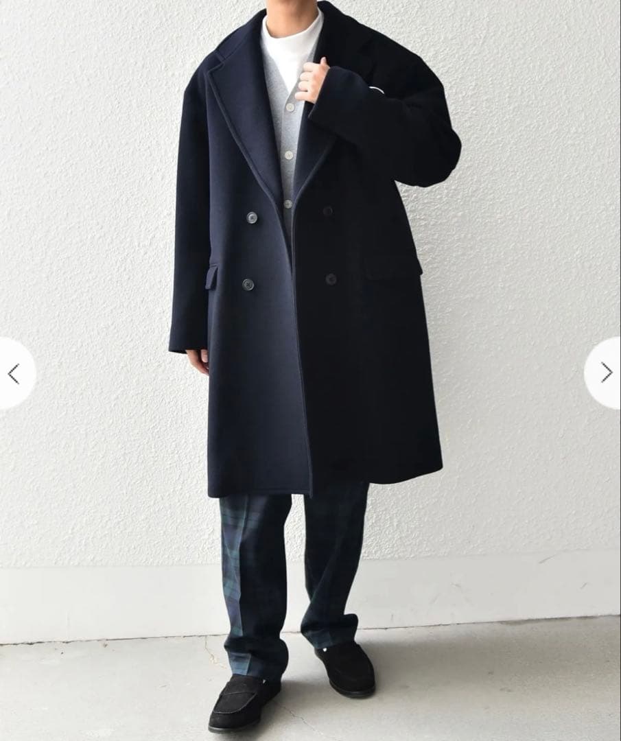 SHIPS any: PURE WOOL MELTON ダブル チェスターコート